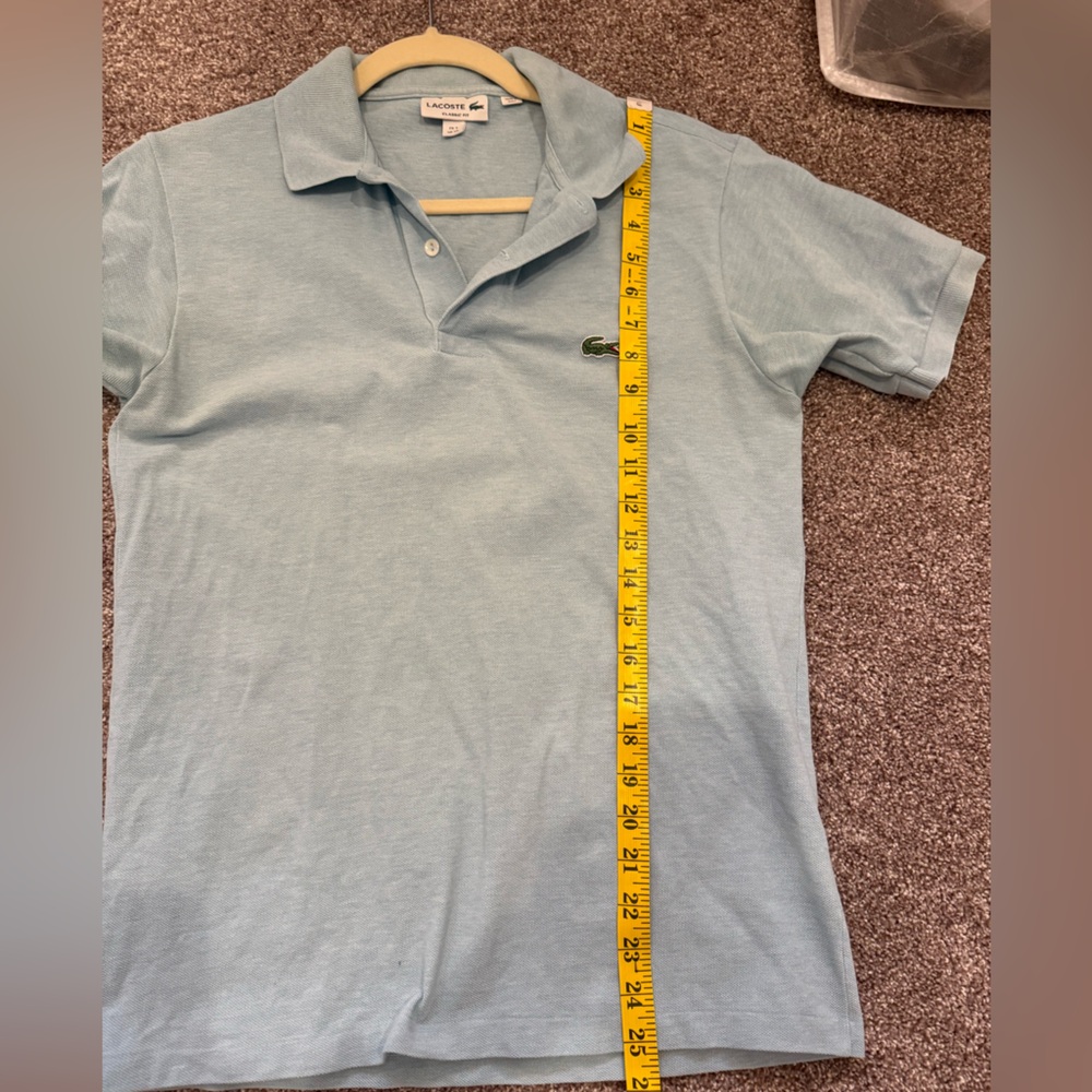Lacoste men polo shirt classic fit in light blue size XS, FR 2 - Picture 5 of 6